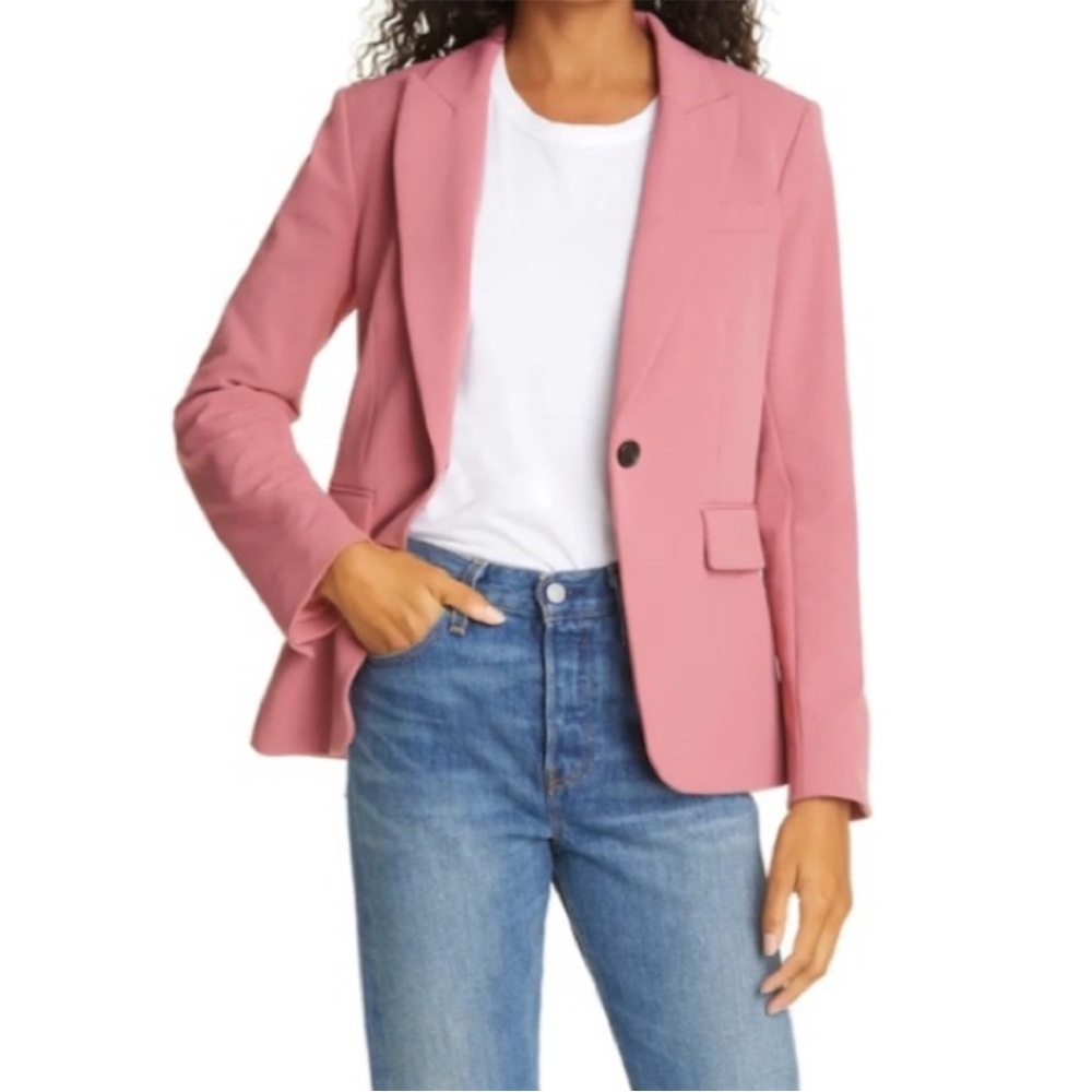 NWT Veronica Beard Mauve Pink Cutaway Dickey Jacket Size 2 - Picture 1 of 6